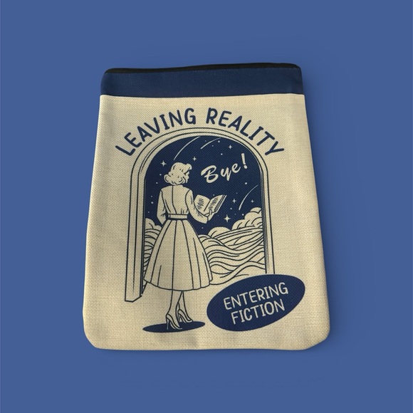 Other - Canvas Tote Bag with Retro Print